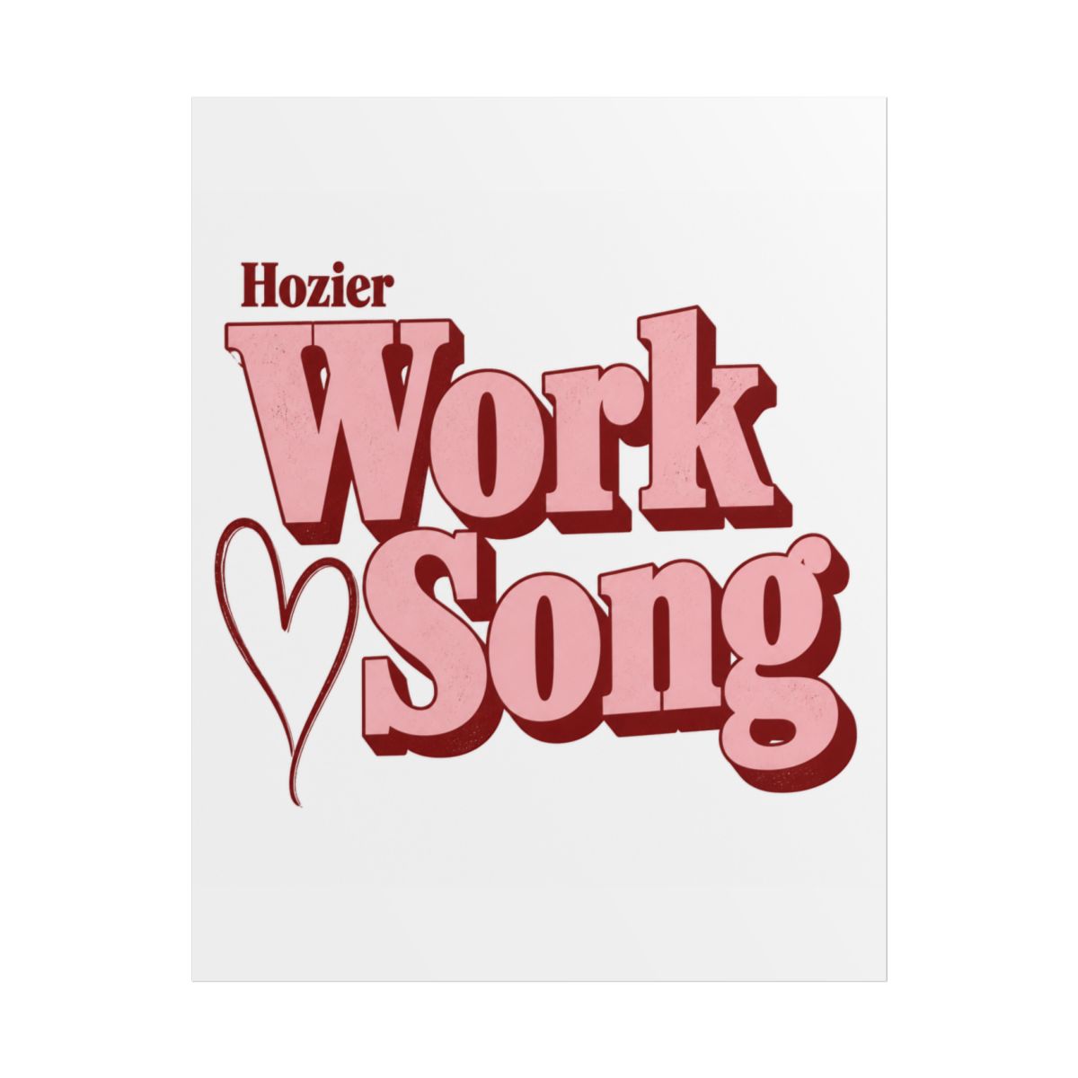 Hozier "Work Song" Poster - alternate angle 1, merchandise