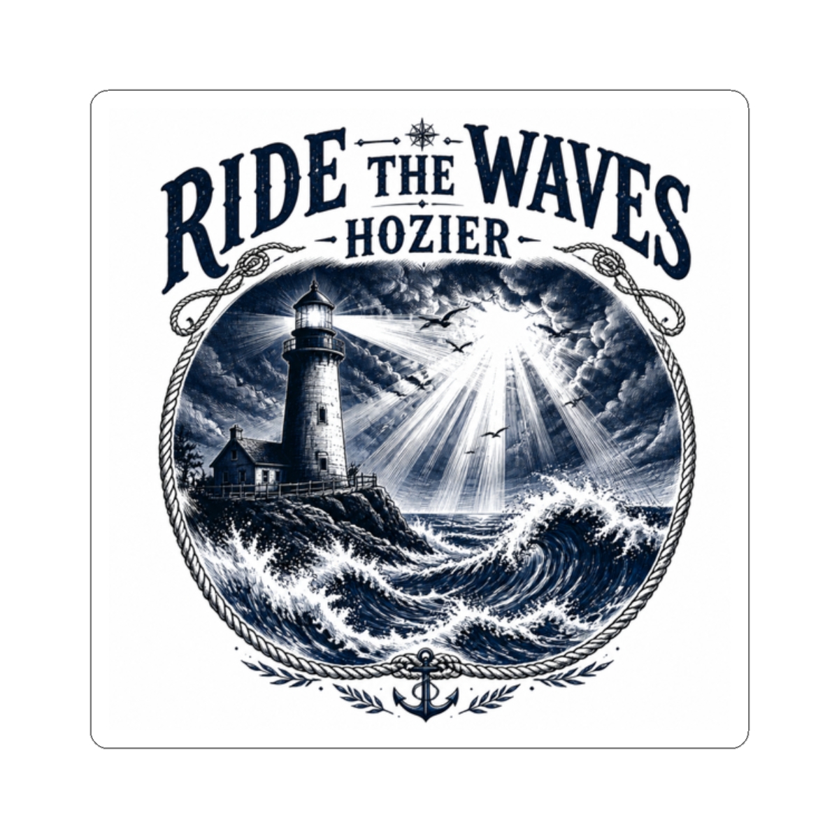 Hozier "Ride the Waves - Hozier" Sticker - Official Stickers merchandise