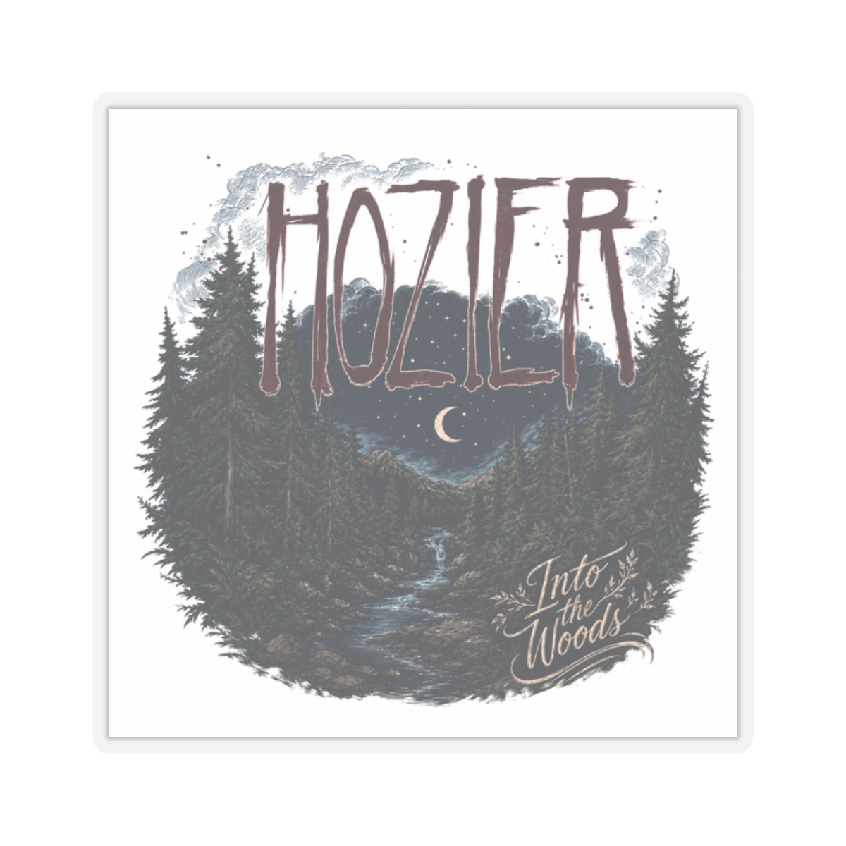 Hozier "Into the Woods" Sticker - Official stickers merchandise