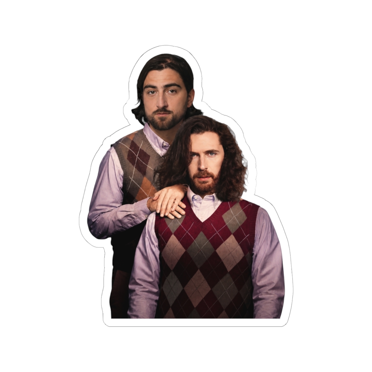 Hozier And Noah Kahan Step Brothers Sticker - Hozier official Stickers merch