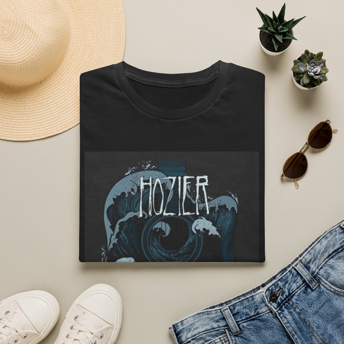 Hozier Wave Illustration T-Shirt | Band Art Tee | Hozier Merch