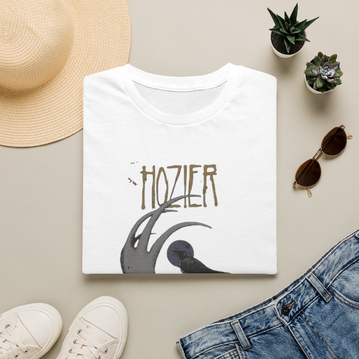 Hozier Band Artwork T-Shirt | Crow Moon Illustration | Hozier Merch