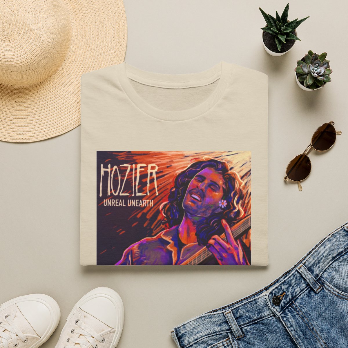 Hozier portrait shirt | T-Shirt, Unreal Unearth album art | Hozier Merch