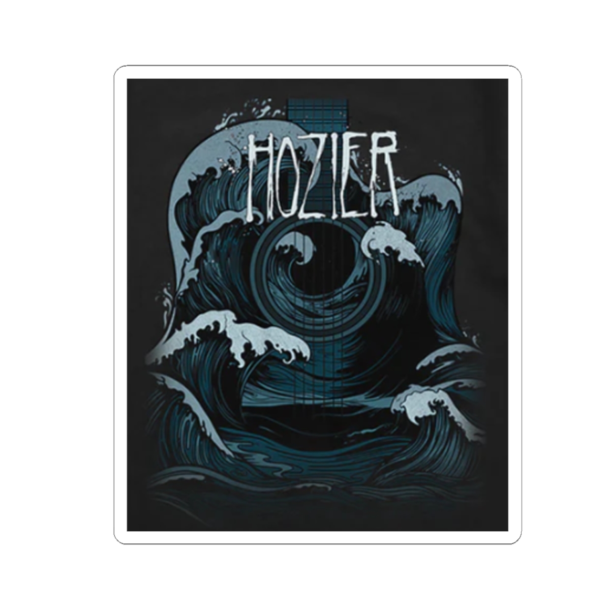 Hozier Wave Artwork Sticker | Kiss-Cut Vinyl Sticker | Hozier Merch - alternate angle 1, merchandise