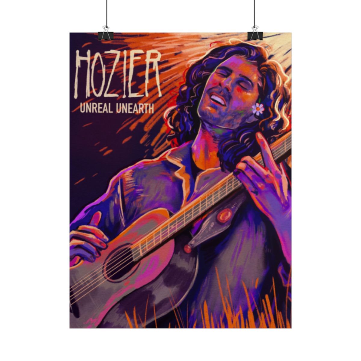 Hozier portrait Rolled Poster | Musician illustration, Unreal Unearth art | Hozier Merch