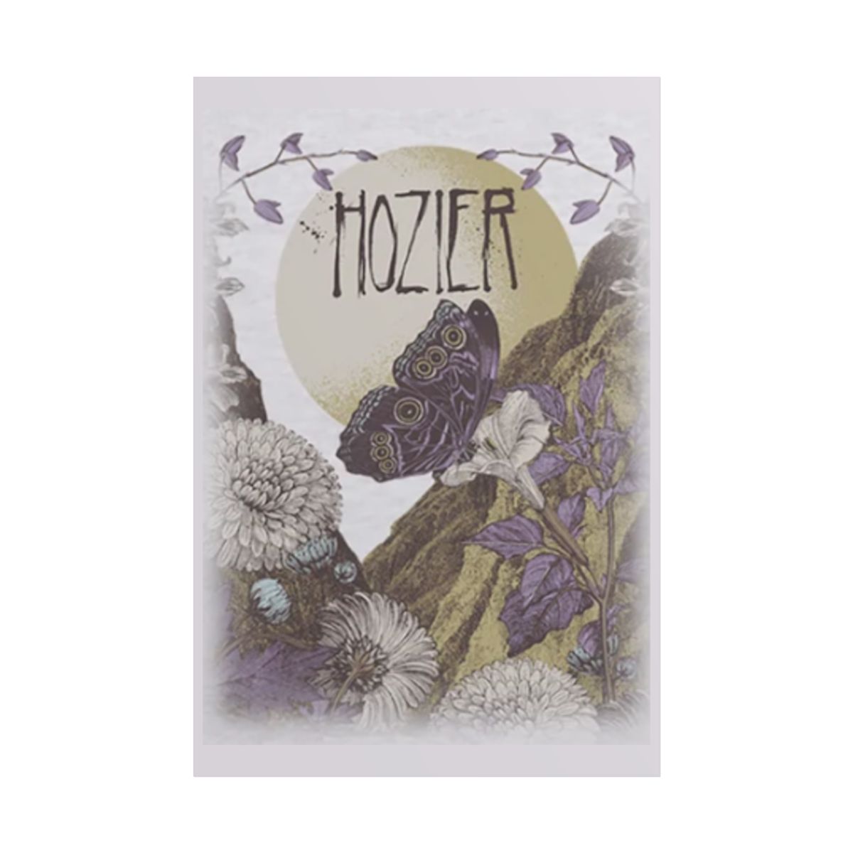 Hozier Floral Moth Poster | Rolled Poster | Hozier Merch - alternate angle 1, merchandise